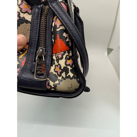 Coach Mercer 24 Satchel Crossbody Purse Multi Floral Teal Yankee - Picture 8 of 16